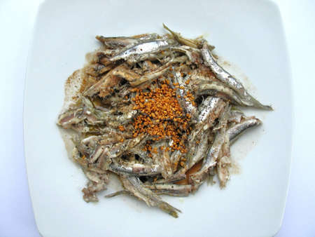 Anchovies with sweet sesameの写真素材