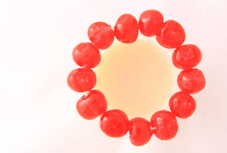 Circle of sour cherriesの写真素材