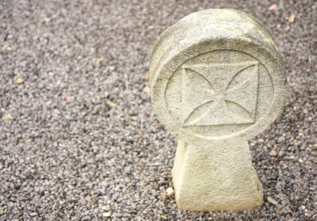 Little tombstone in french burial groundの写真素材