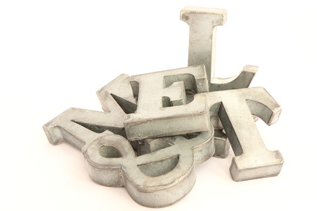 Metallic lettersの写真素材