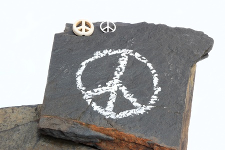 Peace on slateの写真素材