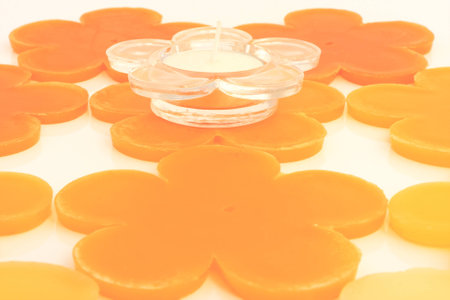 Flower candlesの写真素材