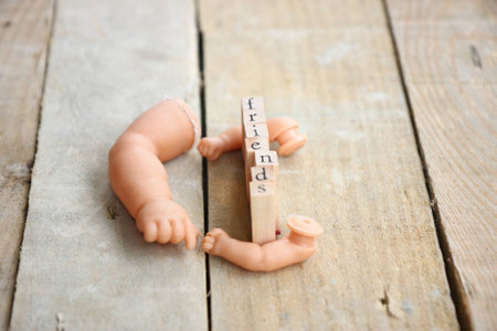 Friends and armsの写真素材