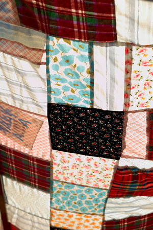Patchwork awning-Olatu talka-San Sebastianの写真素材