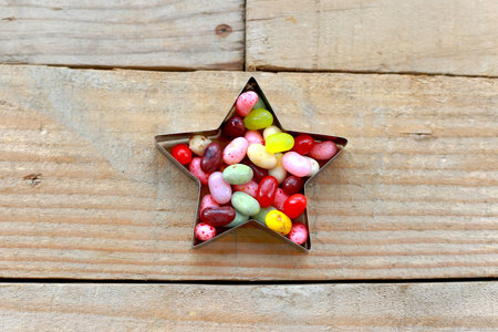 Candies in star moldの写真素材