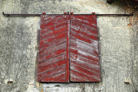 Sliding shutters-Franceの写真素材