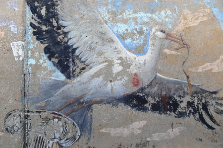 KAS,TURKEY-APRIL  04, 2015: The local  artists decorate the wall of the port on April 04, Turkey.のeditorial素材