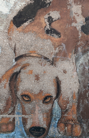 KASTURKEYAPRIL  04 2015: The local  artists decorate the wall of the port on April 04 Turkey.のeditorial素材