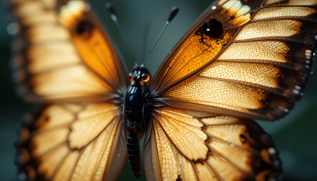 Butterfly in nature. Close-up of butterfly wings.の素材