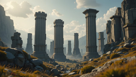 Ruins of the Temple of Apollo in Didyma, Turkeyの素材