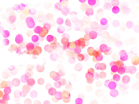 Abstract pink confetti with watercolor textured background.の写真素材