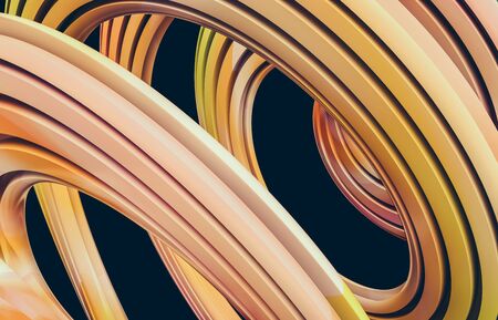 Abstract 3d art brush stroke background. Colorful geometic wavy line shape composition wallpaper....