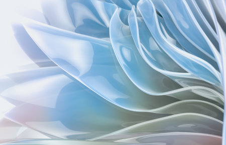 Abstract geometric crystal background with iridescent holographic texture. 3d rendering.
