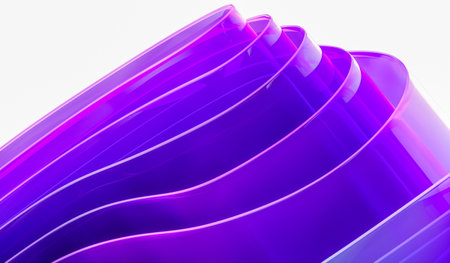 3d rendering of purple abstract layered crystal glass background.の写真素材