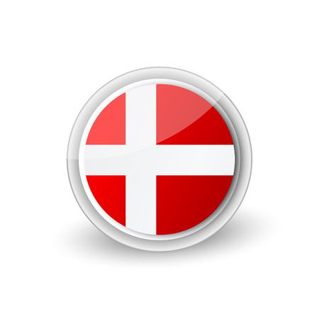 Rounded icon of  Denmarkのイラスト素材