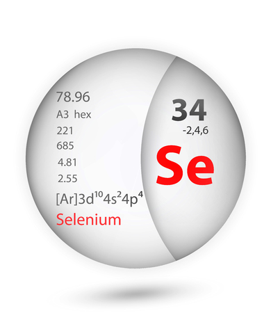 Selenium icon in badge style. Periodic table element Selenium icon. One of Chemical signs collection icon can be used for UI/UX on white background.のイラスト素材
