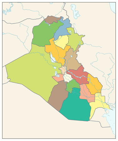 Two Rivvers Iraq Map Vector of Iraq Political Map. No text. - ID:1-126780914 - Royalty Free ...