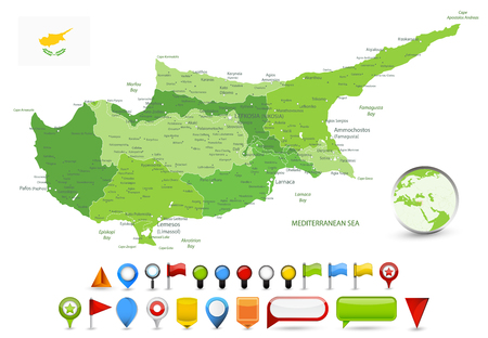 Vector of Cyprus Map Spot Green Colors - ID:1-114431537 - Royalty Free ...