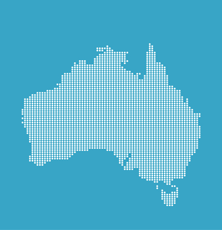 Dotted Australia Map Illustration. Vector.のイラスト素材