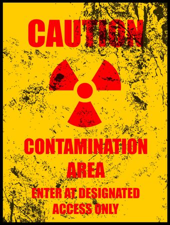 Contamination Area Sign and Grunge Textureのイラスト素材