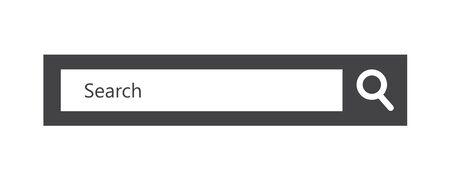 Search bar icon isolated on white. Vector.のイラスト素材
