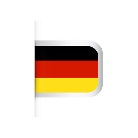 Germany Flag Vector Bookmark Icon - Vector Illustration.のイラスト素材