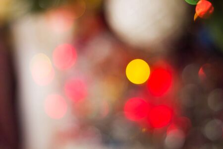 Abstract bokeh background of Street Traffic lights, diluted bokeh, bluer