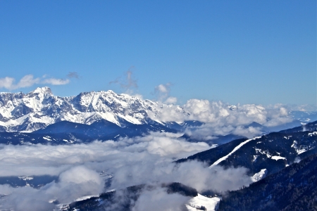mountain in the winterの写真素材