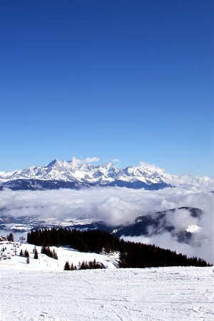 mountain in the winterの写真素材
