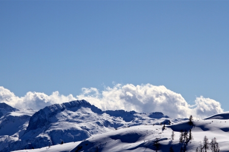 mountain in the winterの写真素材