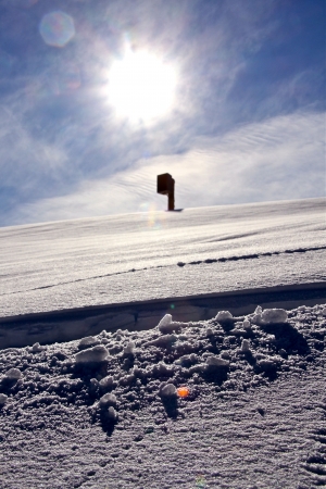 mountain in the winterの写真素材