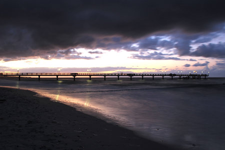 this is the east coast of germany on a autumn morningの写真素材