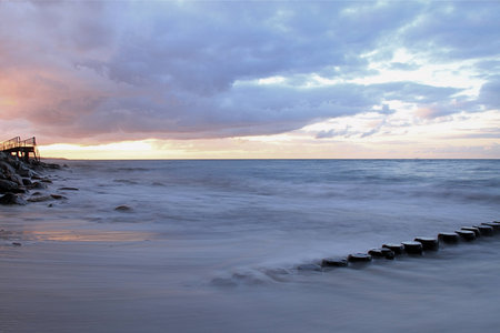 the east coast of germany in the octoberの写真素材
