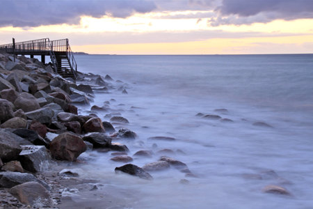 the east coast of germany in the octoberの写真素材