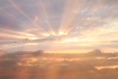 crazy light show meets photography of landscape