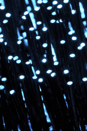 group of metal in colored lightの写真素材