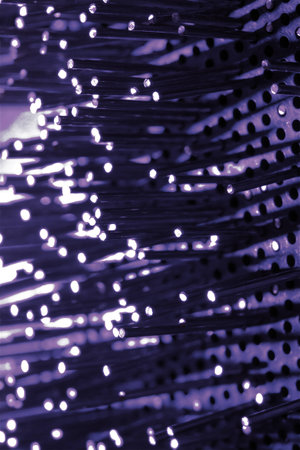 group of metal in colored light