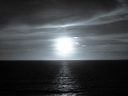 a beach of the ocean on a hot summer dayの写真素材
