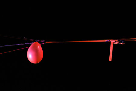 a air balloon in the nightの写真素材