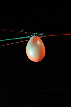 a air balloon in the nightの写真素材
