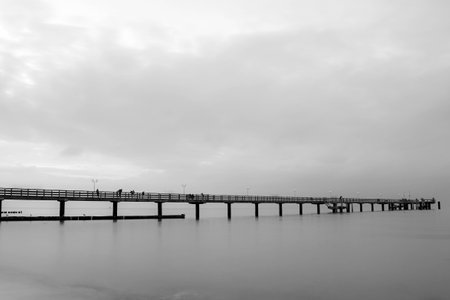 this is the east coast of germany on a autumn morningの写真素材