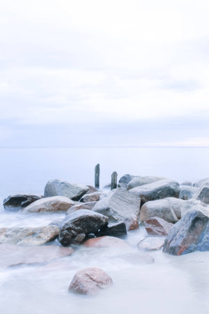 This is the east coast of germany in the octoberの写真素材