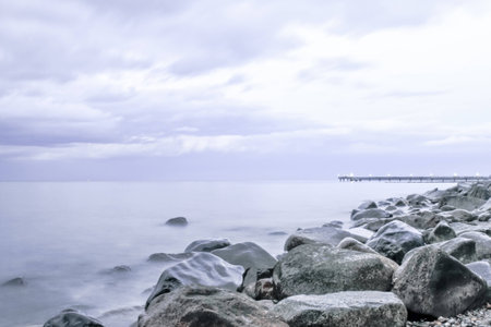 This is the east coast of germany in the octoberの写真素材