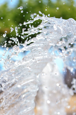 Water games on a hot summer dayの写真素材