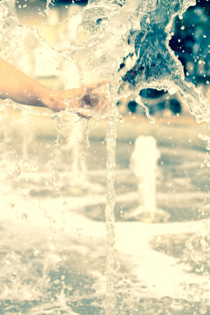 Water games on a hot summer day