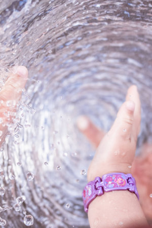 Water games on a hot summer day