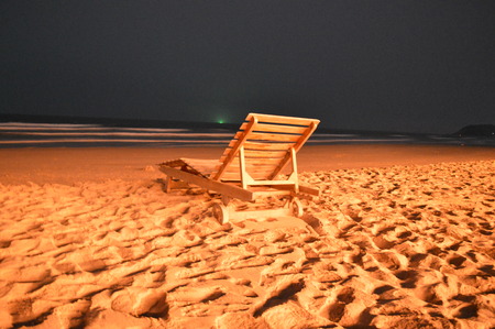 Beach at nightの写真素材