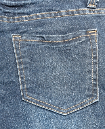 blue jeans pocket closeup