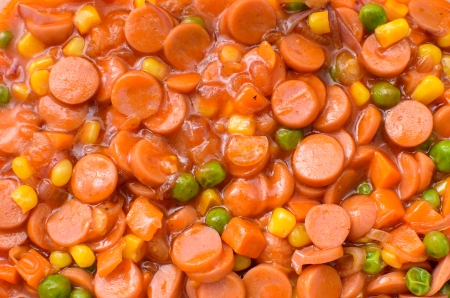 pork sausage chili sauce for spaghettiの写真素材