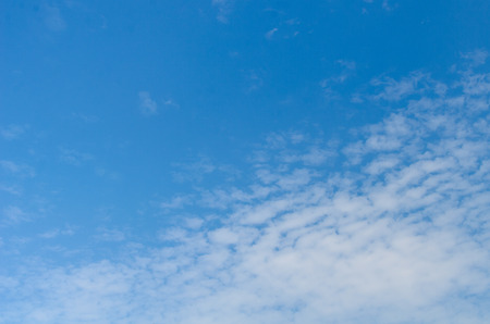 White clouds in the blue sky